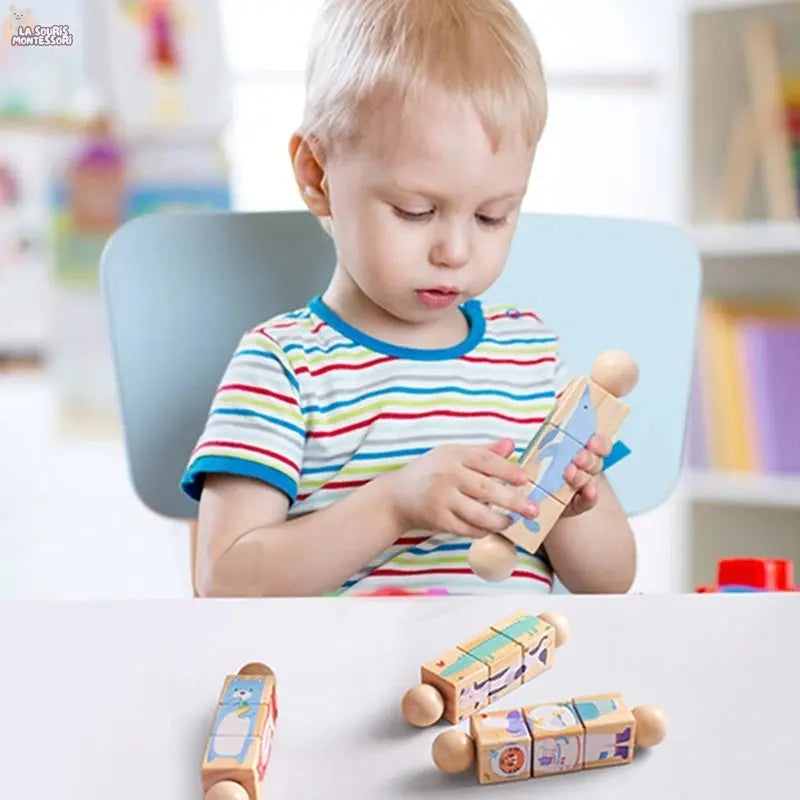 Baby Wooden Rotating Jigsaw Puzzle Hand bell Toy Baby Mobile Musical Rattle Toy Montessori Puzzle Game For Babies Newbaby Gift La Souris Montessori