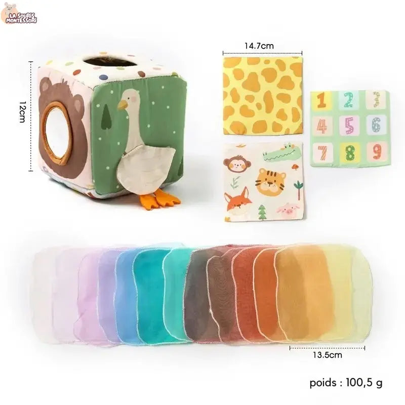 Boîte à Mouchoirs Montessori Magique – Jouet Sensoriel et Éducatif pour Bébé La Souris Montessori