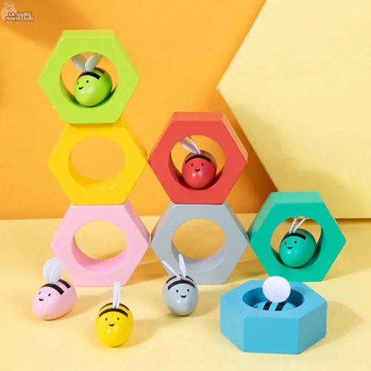 Montessori Bee Trap Game Clip Beads Children Logic Concentration Fine Motor Training Game Teaching Aids Educational Toy for Kids La Souris Montessori