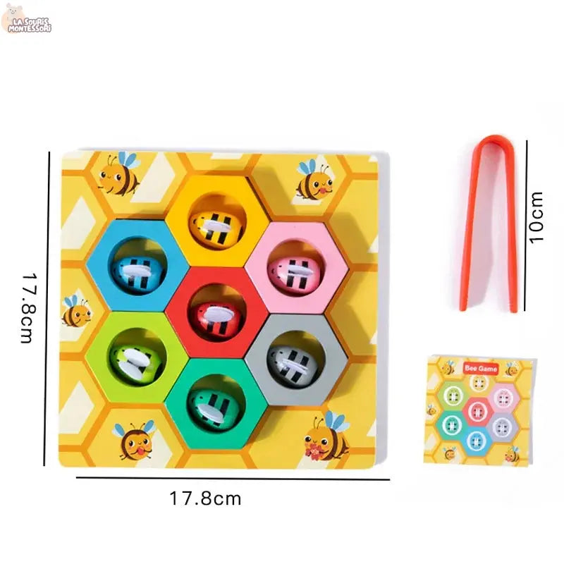 Montessori Bee Trap Game Clip Beads Children Logic Concentration Fine Motor Training Game Teaching Aids Educational Toy for Kids La Souris Montessori