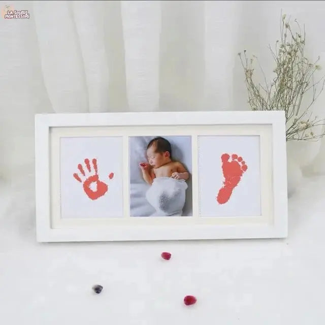 Newborn Memorial Ink Hand Foot Print Photo Frame Baby DIY Handprint Footprint Picture Frame Growing Souvenir Items Paw Print Pad La Souris Montessori
