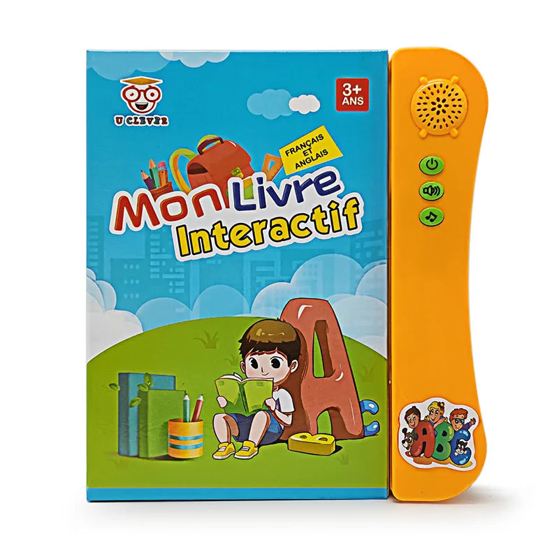 French and English Bilingual Finger Reading Children's Voice Book Intelligent Learning Toys French E-book Early Education Tool La Souris Montessori