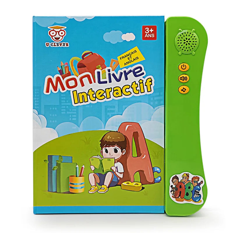 French and English Bilingual Finger Reading Children's Voice Book Intelligent Learning Toys French E-book Early Education Tool La Souris Montessori