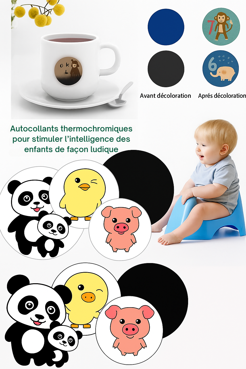 Autocollant propreté La Souris Montessori