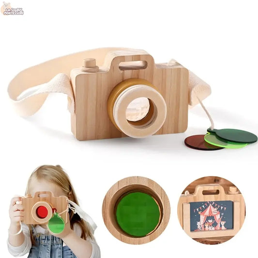 1Pc Wooden Baby Montessori Toys Fashion Camera Pendant Toys for Kids Outdoor Toys Gift Children Wooden Presents Kids Gifts La Souris Montessori