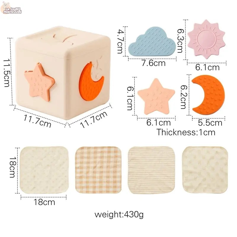 Baby Montessori Toy cotton Magic Tissue Box Finger Exercising Busy Board Game Educational Toy Soft Rattle Game Cloth Book Gift La Souris Montessori