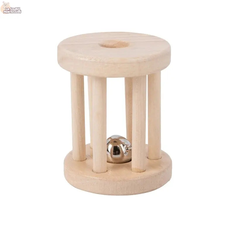 Baby Music Toy Wood Rolling Cage Bell Coloful Rattles & Mobiles Early Developmental Sound Infant & Toddler Musical Toys Boy Girl La Souris Montessori