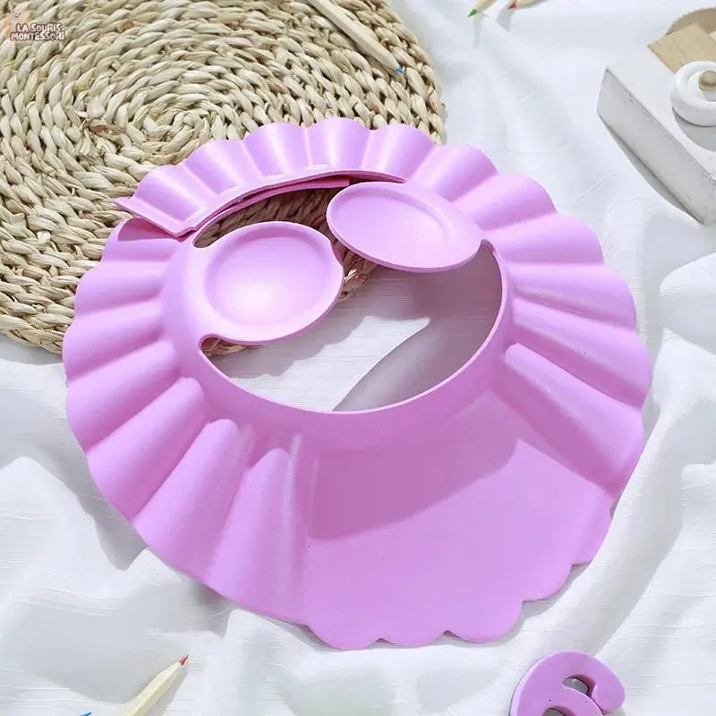 Baby Shower Soft Cap Adjustable Hair Wash Hat for Kids Ear Protection Safe Children Shampoo Bathing Shower Protect Head Cover La Souris Montessori