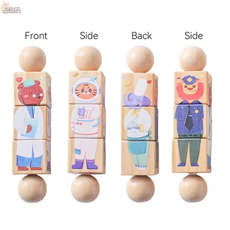 Baby Wooden Rotating Jigsaw Puzzle Hand bell Toy Baby Mobile Musical Rattle Toy Montessori Puzzle Game For Babies Newbaby Gift La Souris Montessori