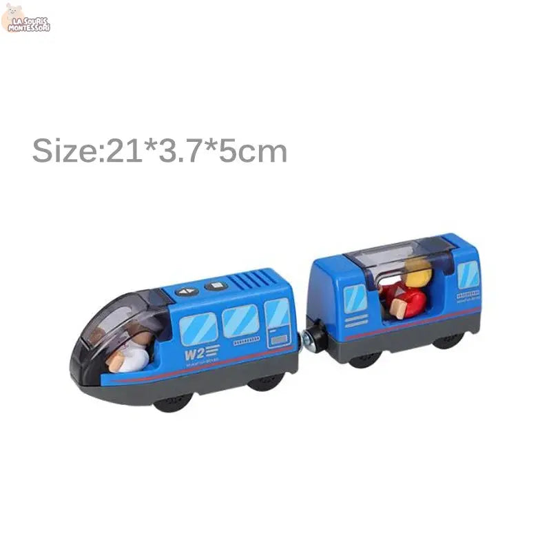 Electric Train Set Toys Model Train Electric Car Fit For Wooden Railway Wood Train Track Christmas Gift For Children La Souris Montessori