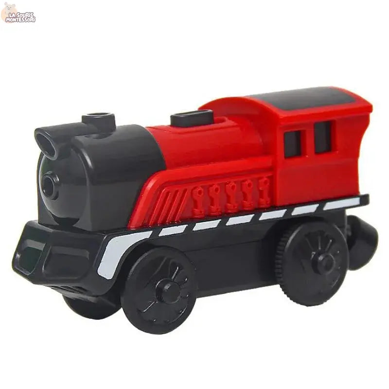 Electric Train Set Toys Model Train Electric Car Fit For Wooden Railway Wood Train Track Christmas Gift For Children La Souris Montessori