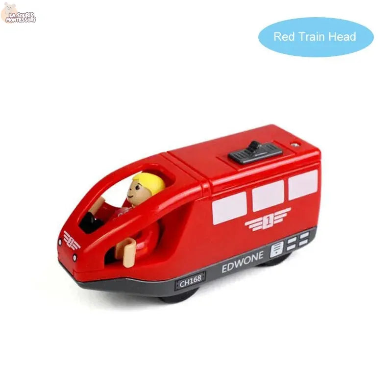 Electric Train Set Toys Model Train Electric Car Fit For Wooden Railway Wood Train Track Christmas Gift For Children La Souris Montessori