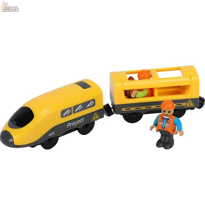 Electric Train Set Toys Model Train Electric Car Fit For Wooden Railway Wood Train Track Christmas Gift For Children La Souris Montessori