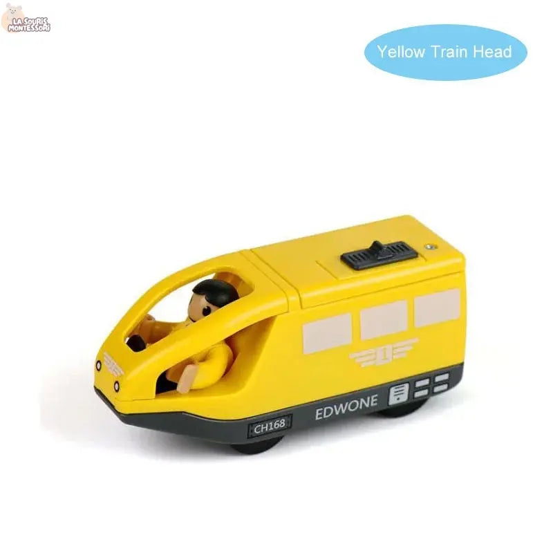 Electric Train Set Toys Model Train Electric Car Fit For Wooden Railway Wood Train Track Christmas Gift For Children La Souris Montessori