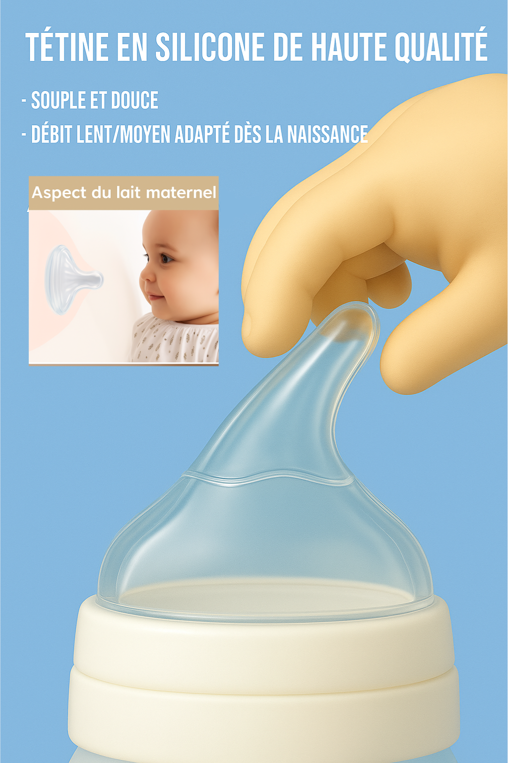 Biberon anticolique construction La Souris Montessori