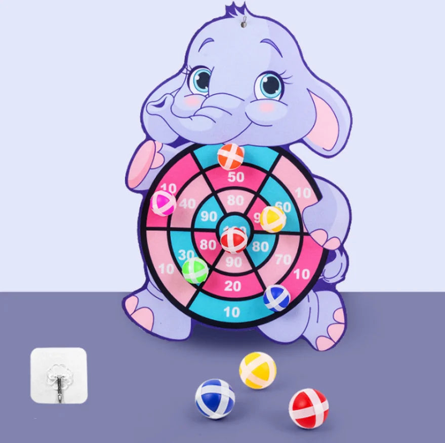 Child Montessori Toys for Kids 2 to 4 Years Old Cartoon Animal Dart Board Sticky Ball Family Interactive Educational Toys Baby La Souris Montessori
