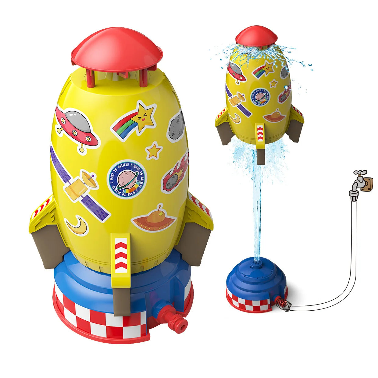 Customizable 2025 New Water Rocket Toy Pools Water Fun Accessories La Souris Montessori