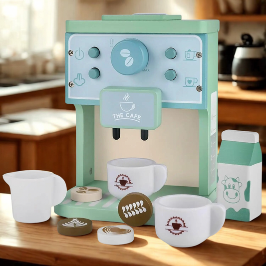 Machine à café en bois – Jouet Montessori de cuisine éducatif La Souris Montessori